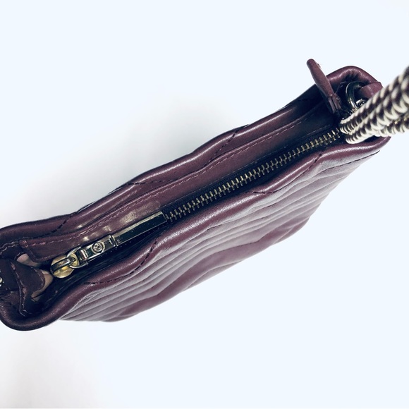 KATE SPADE Cherrywood Reese Park Ellery Quilted Leather Shoulder Bag Chain Strap - Picture 6 of 12